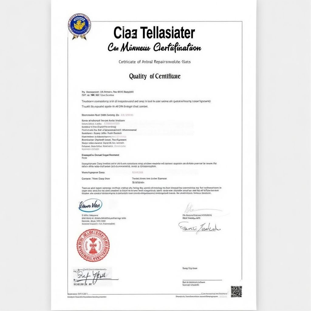 Certifikát kvality autoservisu