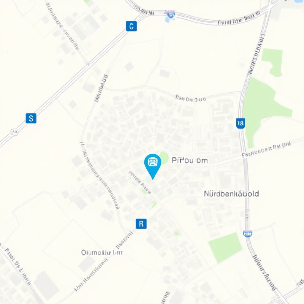 Mapa umístění našeho autoservisu
